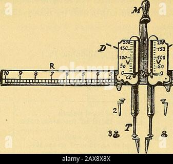 Homme et homme anormal, y compris une étude des enfants, en rapport avec des factures pour établir des laboratoires sous les gouvernements fédéral et d'État pour l'étude des classes criminelles, pauper et défectueuses, avec des bibliographies . Fig. 27.—Thermsesthesiomètre. (Eulenburg.) ensemble comme vu iu la figure. Il y a une aiTangement électrique pour le changement de la thélemperature f)f un des thermomètres. Un thermomètre est chauffé jusqu'à ce que l'HOMME 182 ET ANORMAL.. ^-D ^AAAAA}S^ f .AAFig. 28.—densitomètre dynamométrique. (Verdin.) ^-^ Banque D'Images