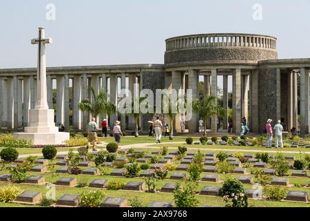 Cimetière de guerre de Taukkyan près de Yangon, au Myanmar Banque D'Images