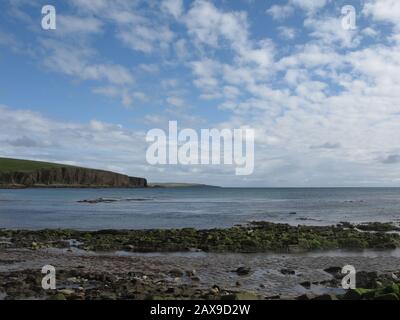 Taracliff Bay, Deerness, Orkney, Écosse Banque D'Images