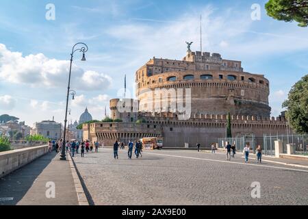 Rome, Italie 28 Octobre 2019 - Château De Saint Angel À Rome Banque D'Images