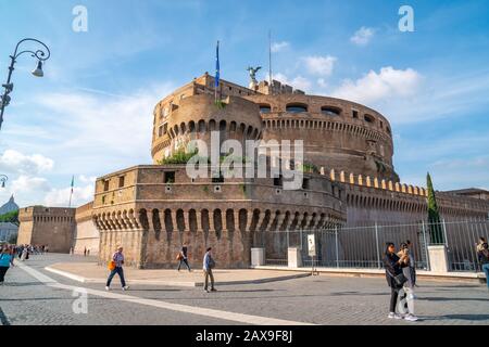 Rome, Italie 28 Octobre 2019 - Château De Saint Angel À Rome Banque D'Images