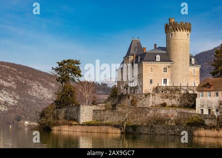 France Haute-Savoie Lac D'Annecy - Château De Duingt Banque D'Images