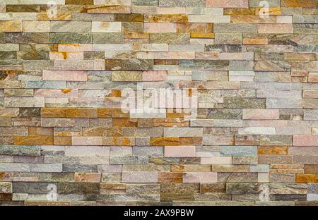 Fond de mur coloré en briques de marbre texture Banque D'Images