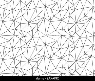 Arrière-plan vectoriel transparent à partir de cellules, de triangles. Toile de fond mosaïque irrégulière. Banque D'Images