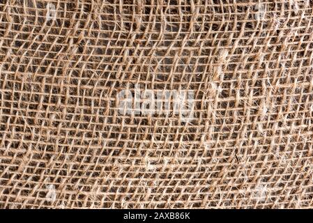 Tissu jute (sac toile de jute) texture Banque D'Images