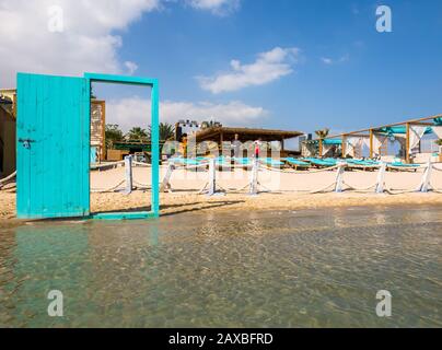 Doha, Qatar - novembre 11. 2019. Plage privée Grand of Hyatt Hotels Banque D'Images