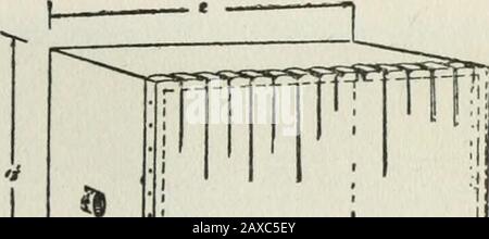 Expériences de lumière Gilbert pour garçons . Fig. 4. Obturateur dans la fenêtre avec l'autre côté montrant et avec carte-board empilé sur fente GILBERT LUMIÈRE EXPÉRIENCES 7 forme de la fente. Pour cela, vous allez faire des fentes du bon genre en papier ou carton au goudron noir, puis les collant sur la fente dans la ferrue en bois. Faites l'obturateur de sorte que vous le canhachez et le mettre rapidement, soyez-cause vous voudrez expérimenter plusieurs fois et votre mère, probablement, ne veulent pas laisser le Dow-gagnant définitivement assombri. Banque D'Images