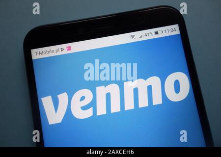 Logo Venmo sur smartphone Banque D'Images