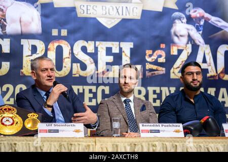 Agit Kabayel ; Benedikt Poelchau ; Boxen ; Magdeburg ; Presse ; Pressekonferenz ; Ses ; Ulf Steinforth ; Banque D'Images