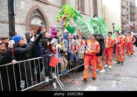 New York City, Chinatown, Nouvel An Chinois, Parade Banque D'Images