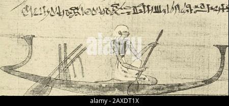 Papyrus funéraires de la XXème dynastie . Banque D'Images