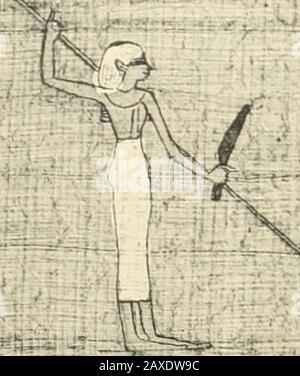 Papyrus funéraires de la XXème dynastie . s^. Banque D'Images