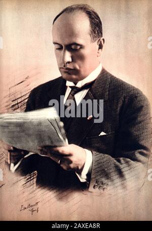 1922 , ROMA , ITALIE : Le fasciste italien Duce BENITO MUSSOLINI ( Predappio, 29 juillet 1883 – Giulino di Mezzegra, 28 avril 1945 ) , photo d'EVA BARRETT , Rome - ritratto - portrait - POLITICA - POLISO - ITALIA - POLITIC - portrait - ITALY - FASSISMO - FASCISME - FASSISTA - ITALIA -- Archivio GBB Banque D'Images