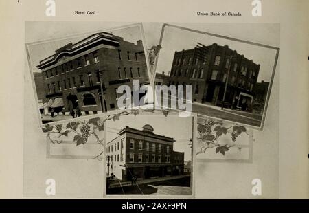 Des scènes intéressantes à Moose Jaw, en Saskatchewan : le centre ferroviaire canadien Pacifique le plus important du célèbre nouvel ouest entre Winnipeg et Calgary. . Banque Canadienne De Commerce. Photos Du Bloc Matthew-Ferguson Par Rice Banque D'Images