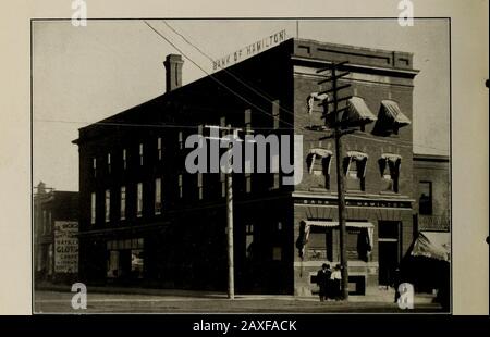 Des scènes intéressantes à Moose Jaw, en Saskatchewan : le centre ferroviaire canadien Pacifique le plus important du célèbre nouvel ouest entre Winnipeg et Calgary. . River Street A/i •?. Banque De Hamilton Kite Banque D'Images