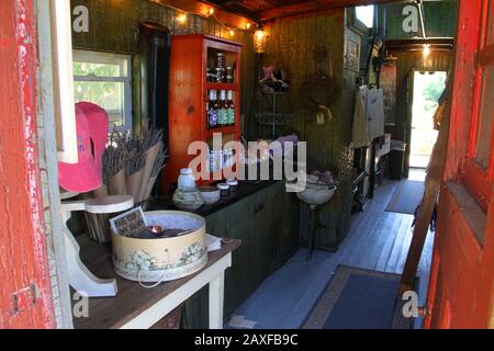 Intérieur de la ferme à Evergreen Lavender Farm, en Virginie, aux États-Unis Banque D'Images