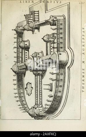 Roma vetus ac recens, utriusque aedificiis ad eruditam cogitionem expositis . THERMA^R^TM ANTONINI^ VESTIGIA. Banque D'Images