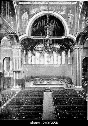 Phillips Brooks: L'homme, le prédicateur, et l'auteur Based on the 'Estimate' . Intérieur De Trinity Church, Boston. Banque D'Images