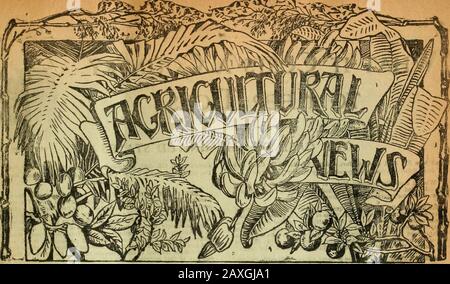 Actualités agricoles . ETOWN, BARBADE. A^nts. Les Agents Suivants Ont Été Nommés Pour La Vente Londres: Mm. Dulau 4 Co., 37, 8 Oho Square, W. West India Committee, 15, Seething Lane.Barbados: Revocate Co., Broad Street, Bridgetown.Javtaica: The Educational Supply Company, 16, King Street, Kingston.Mritish Guyane: The Aegosv Co., Ltd., Georgetown.Messobie-1-Marshall Co. M. C. L. Plagkmann, Scaiborough. Canada: Lewis W. Clemens, 8 des publications du Ministère:— Grenade: MM. Thos. Lawlor K Co., St. George. Si. Vincent: M. J. D. Bonadi Banque D'Images