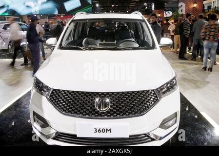 Greater NOIDA, INDE – 7 FÉVRIER 2020: Mg 360 M MPV est en exposition à Auto Expo 2020 à Greater Noida en Inde. Banque D'Images