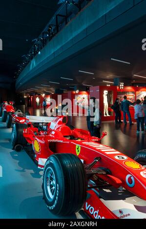 Turin, ITALIE - le Musée de l'automobile. La Ferrari 248 F 1 pilotée par Michael Schumacher à partir de 2006. Banque D'Images