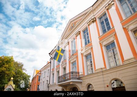 Tallinn, Estonie - 16 Août 2019 : Ambassade De Suède Banque D'Images