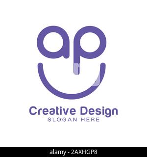 Lunettes de sourire logo Idées. Logo inspiration. Illustration Du Vecteur De Modèle. Isolé Sur Fond Blanc Illustration de Vecteur