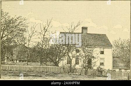 Une histoire et généalogie élaborées du Ballet en Amérique; . th son frère jumeau Aaron.L'ancienne demeure- maison se tenait sur sa partie de la ferme, et l'occupiait jusqu'en 1782, quand il a construit celui qui se tient maintenant sur les locaux. Nous en déduisons du peu qui nous a atteint que l'héet sa famille maintenaient une réputation sociale de bonne réputation dans la communauté théireuse. Il porte sa Volonté sur Smithfield Eecords, B. 4, p. 81.Il porte la date du 7 mai 1817, et contient les éléments suivants: —ToHIS fils William, George, x.rnold, Duty et Otis, il bequeathethedten dollars chacun; et la même somme à sa fille Eliza-beth Tay Banque D'Images