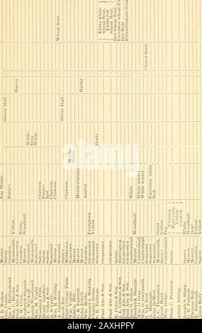 Rapport des commissaires du New Jersey sur l'exposition du centenaire. . ? CJ 0) :3 S .s; •.&lt;;^mioo I aj ^ 3 S£== ^ O c^ 0- ^ c o ;S S Sv^BS Ph o &lt;i ^FH M^C&gt;S . C3  3 H• SO^--MK^^?RH ?^ X -^ S I-JH^OH OS. -? W,-^ 3 t- Cj ^ &gt;^£?^M-5 l^ 1-5 Pp:HDS&lt;;I-i STATE AGRICULTURAL EXHIBIT. 191. Liste DES BOIS Sauvages En Croissance au New Jersey, exposée par la commission d'État. Lieu : salle agricole, B, 17 et 18. PIN blanc, Pinus strobus, sol gneissique (rocailleux), terres de J. P.Pennington, West Milford, comté de Passaic. Sol sablonneux de la région de marl, terres d'Ellwood S.nyders, près de Colts Neck, Monmouth co Banque D'Images