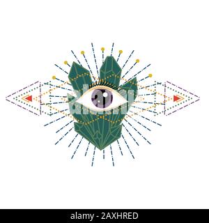 Illustration vectorielle d'un occulte Ou d'un œil masonique Illustration de Vecteur