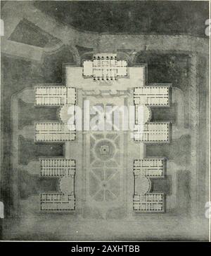 L'école de médecine de Harvard; une histoire, un récit et un documente1782-1905 . classes, comme autrefois le cas. De plus, des moreinstallations sont nécessaires pour les travaux de recherche, pour lesquels il n'y a pas eu d'insuffisances dans le passé. Pour répondre à ces besoins, le bâtiment de laboratoire d'endseach est composé d'ailes, chacune d'une largeur suffisante pour accueillir les laboratoires de chaque côté du couloir acentral de 9 pieds. Ces ailes sont composées d'une pétition d'unités, chaque unité contenant une fenêtre. Un nombre fixe d'unités, dans la plupart des cas trois, donne l'espace le plus econom-ical à des fins d'enseignement de laboratoire et de section. A Banque D'Images