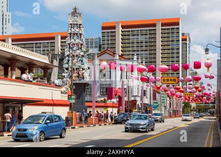 Entrée À Chinatown, Au Large De South Bridge Road, Singapour, Asie. Banque D'Images