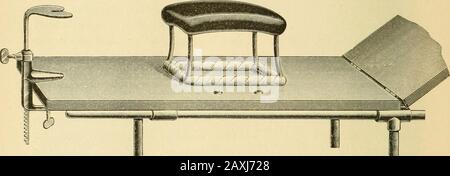 Ueber die Heilung der angeborenen Hüftgelenks-Verrenkung durch unblutige Einrenkung und fonctionnelle Belastung . dellirwerden, denn nur dadurch kann man auch mit einem compen-diösen Verbände strenge fixation erreichen. Die ausserordent-liche Wichtigungen exacter Verbandtechnik möge eine detaillirteBeschreibung derselben rechtfertigen. 198 Eine dünne, leicht concave, kartenherzförmig ausgeschnitteneBeckenstütze (Fig. 34), dient zum Unterfangen des Kreuzbeines, eingepolstertes Bänkchen zur Unterstützung des Bumpfes. JE nach demGrade der zu fixirendenUeberstreckung wird die Beckenstütze überdem N Banque D'Images