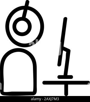 Vecteur d'icône de joueur. Illustration du symbole de contour isolé Illustration de Vecteur