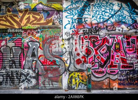 Melbourne, Cityscape, Graffiti, Victoria Province, Australie Banque D'Images