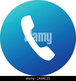 Icône téléphone, icône téléphone en cercle. Symbole de téléphone pour votre design, logo, interface utilisateur. Illustration vectorielle de stock isolée sur fond blanc. Illustration de Vecteur