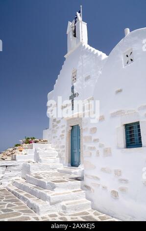 Église de Saint Constantin ou Agios Konstantinou à Parikia, Paros, Grèce Banque D'Images