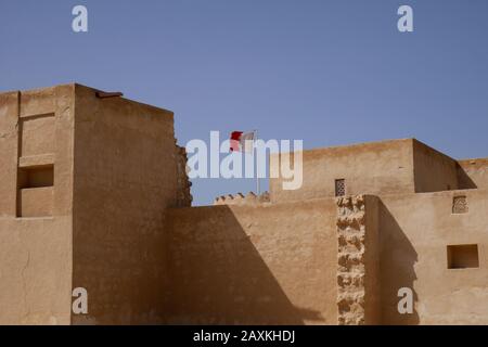 Intérieur du fort Riffaa, Riffaa est, Royaume de Bahreïn Banque D'Images