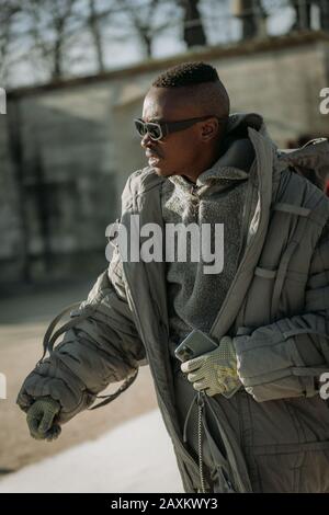 StreetStyle at Louis Vuitton - Paris Fashion Week Men F/W 2019-2020 Stock  Photo - Alamy