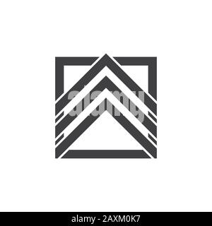 ensemble simple de collection vectorielle de logo de lettre de texte géométrique Illustration de Vecteur