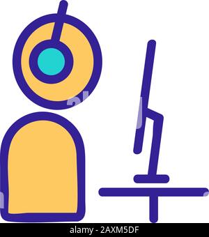 Vecteur d'icône de joueur. Signe de ligne mince. Illustration du symbole de contour isolé Illustration de Vecteur