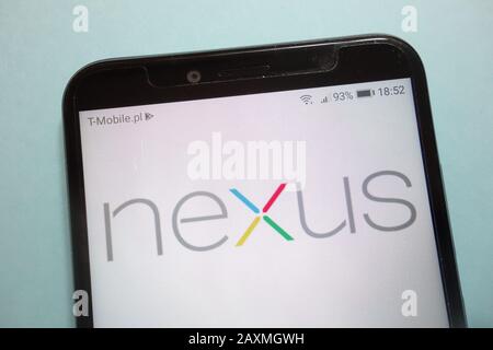 Logo Google Nexus sur smartphone Banque D'Images