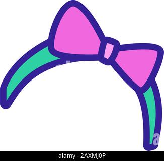 Vecteur d'icône Bandana. Signe de ligne mince. Illustration du symbole de contour isolé Illustration de Vecteur