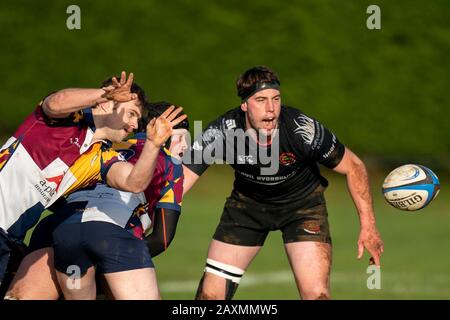 Sherborne RFC 1 XV contre Oxford Harlequins RFC 1 XV, samedi 18 janvier 2020 - Sherborne, Angleterre, Royaume-Uni (crédit photo : Nick Walker/Spo) Banque D'Images