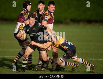 Sherborne RFC 1 XV contre Oxford Harlequins RFC 1 XV, samedi 18 janvier 2020 - Sherborne, Angleterre, Royaume-Uni (crédit photo : Nick Walker/Spo) Banque D'Images