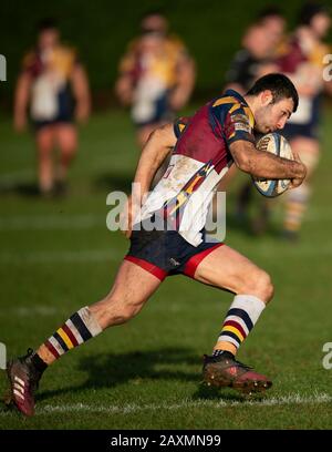 Sherborne RFC 1 XV contre Oxford Harlequins RFC 1 XV, samedi 18 janvier 2020 - Sherborne, Angleterre, Royaume-Uni (crédit photo : Nick Walker/Spo) Banque D'Images