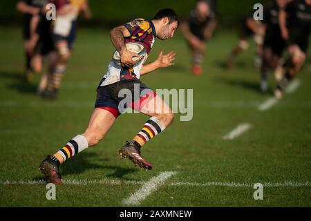 Sherborne RFC 1 XV contre Oxford Harlequins RFC 1 XV, samedi 18 janvier 2020 - Sherborne, Angleterre, Royaume-Uni (crédit photo : Nick Walker/Spo) Banque D'Images