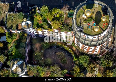 Vues Aériennes, 'Grüne Zitadelle', Hundertwasser House, Hôtel D'Art De Magdeburg, Magdeburg-Altstadt, Magdeburg, Saxe-Anhalt, Allemagne Banque D'Images