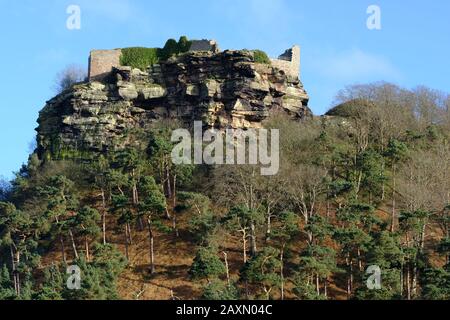 Château de Beeston, pierres, Monument, Crag Rocky, murs-rideaux, Château Royal, Fortification, ruines, Histoire, Beeston, Cheshire Royaume-Uni Banque D'Images