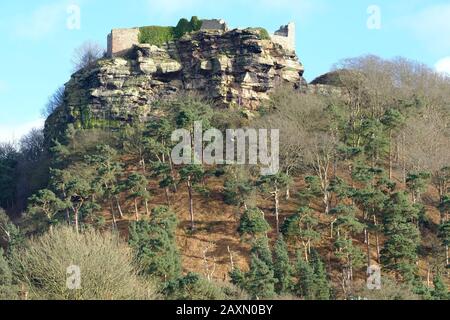 Château de Beeston, pierres, Monument, Crag Rocky, murs-rideaux, Château Royal, Fortification, ruines, Histoire, Beeston, Cheshire Royaume-Uni Banque D'Images